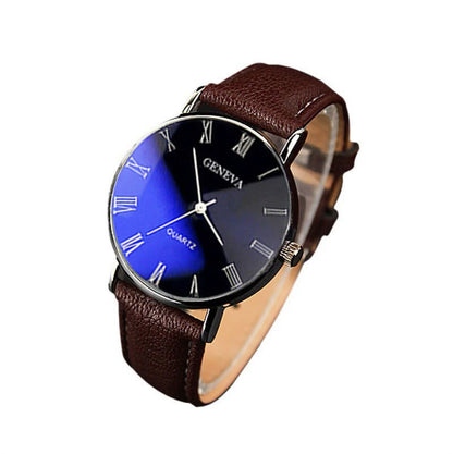 Men'S Watch Fashion Luxury Faux Leather Mens Quartz Analog Watch Watches Watches for Men on Sale Clearance